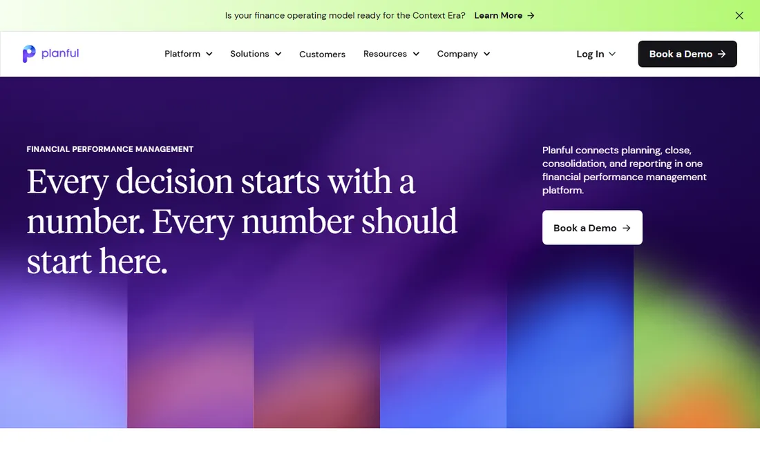 Planful homepage