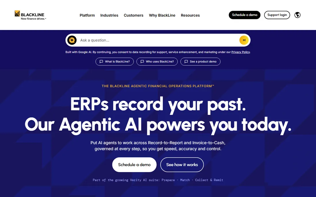 BlackLine homepage