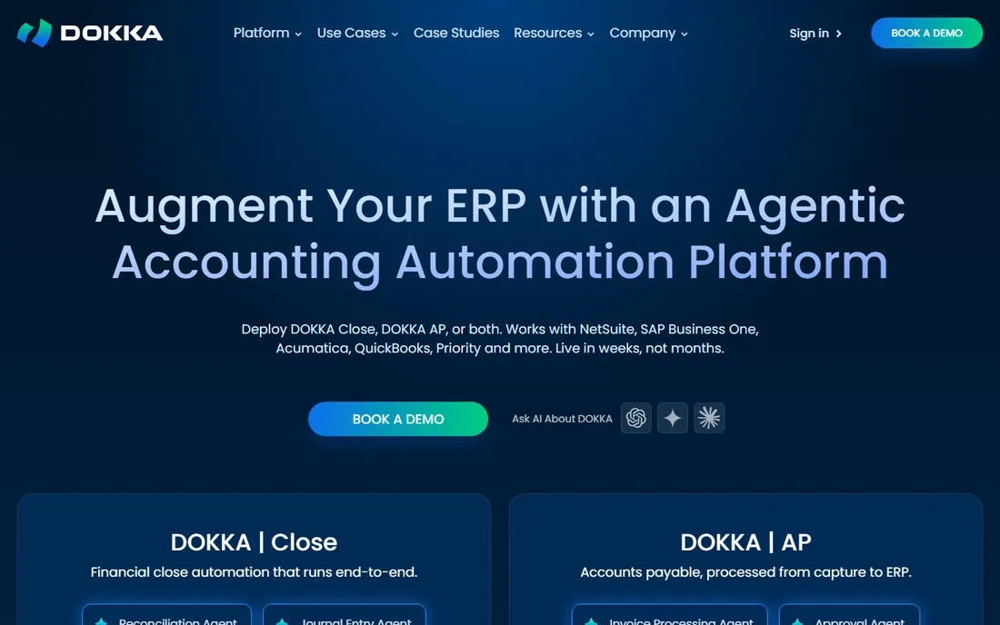 DOKKA homepage