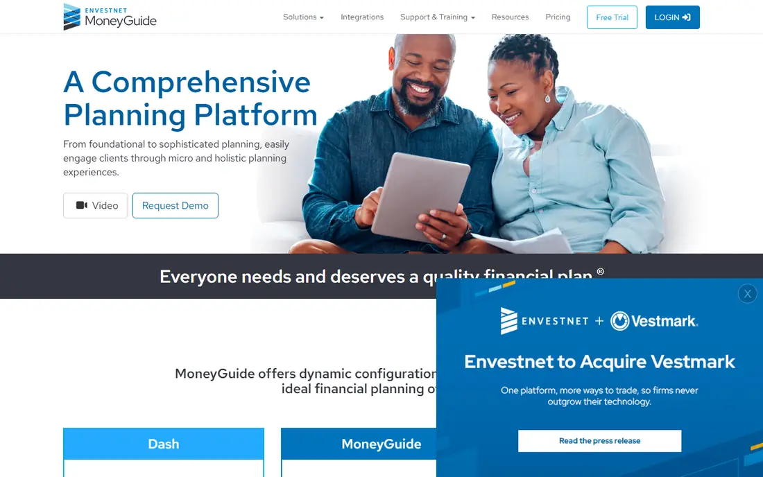 MoneyGuidePro homepage