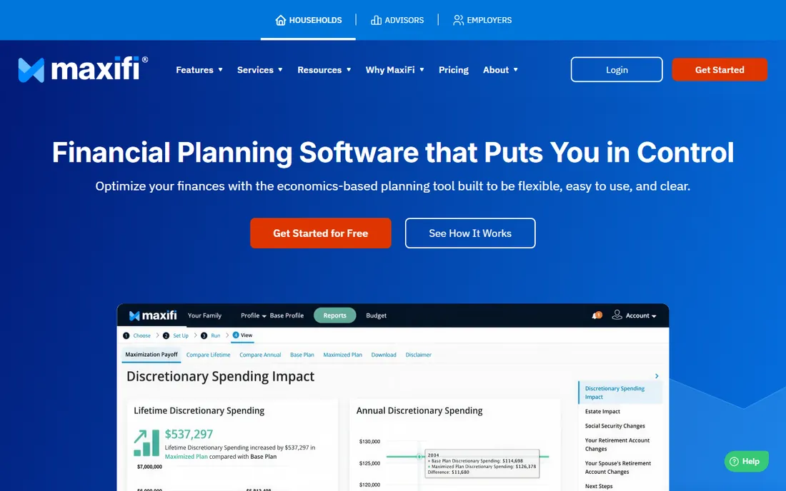 MaxiFi Planner homepage