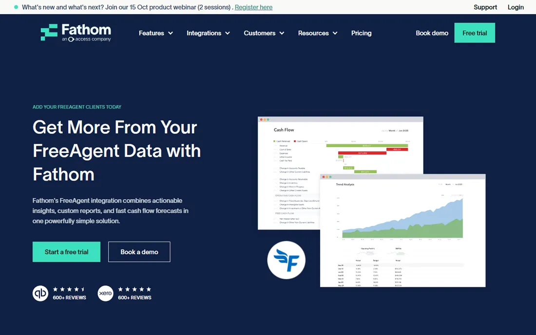 Fathom homepage