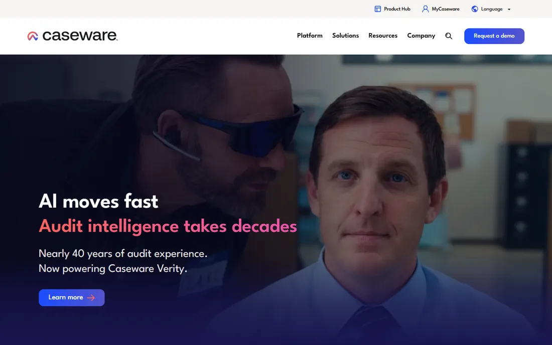 Caseware homepage