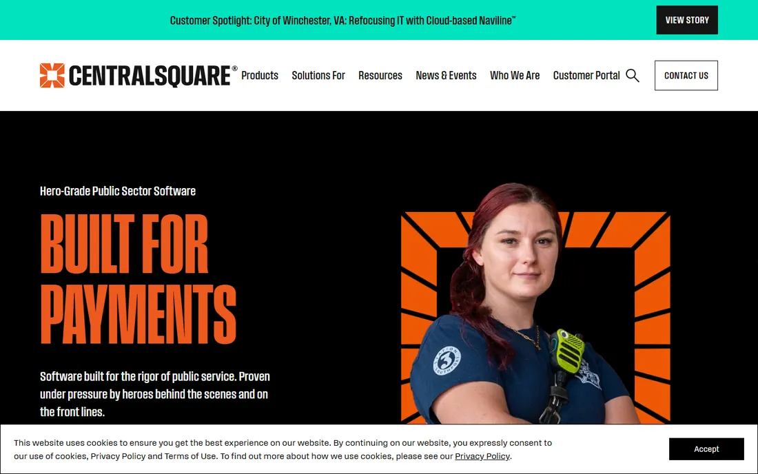 CentralSquare CAD homepage