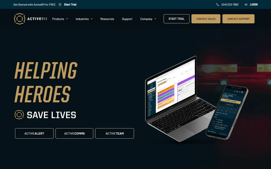 Active911 homepage