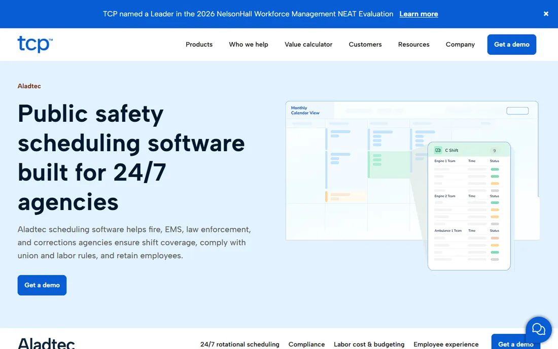 Aladtec homepage