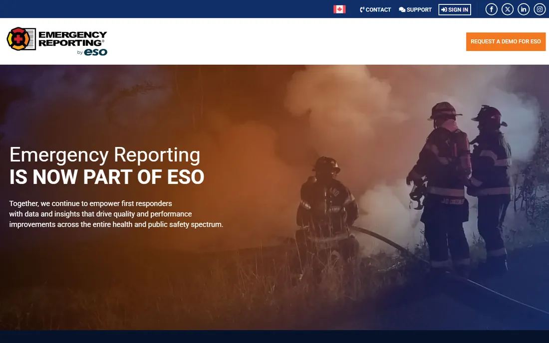 Emergency Reporting homepage