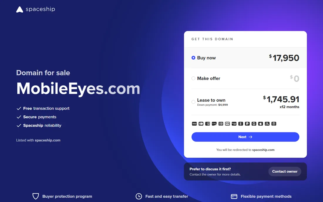 MobileEyes homepage