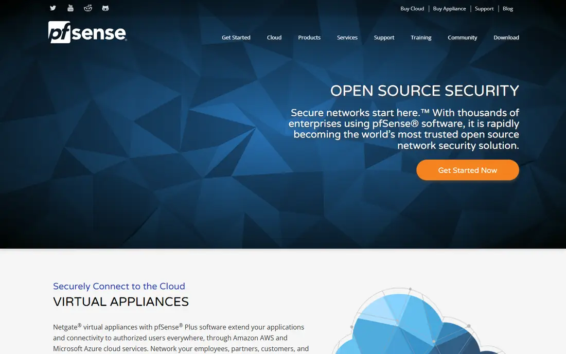 pfSense homepage