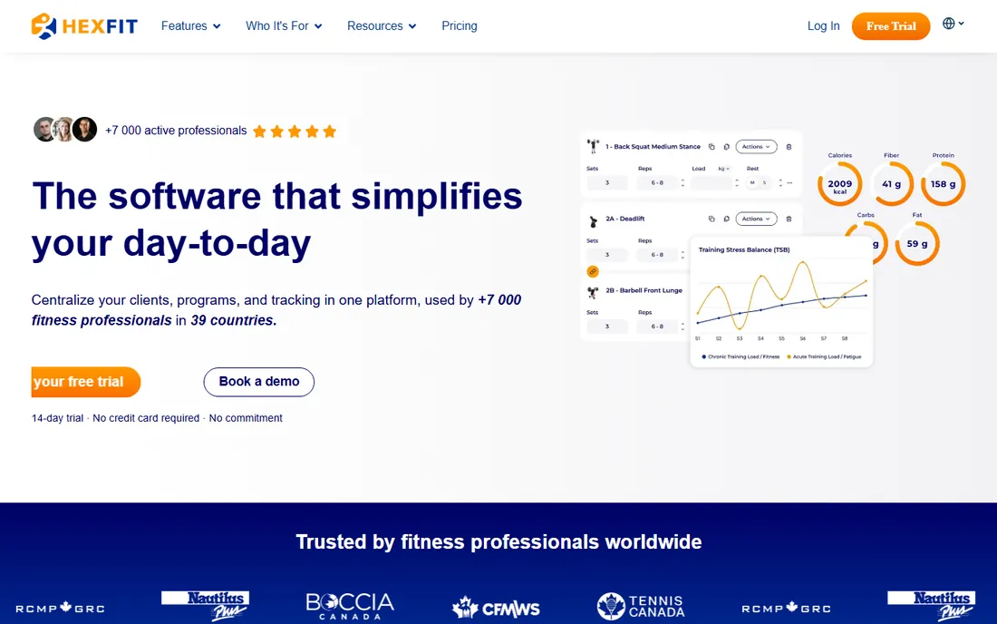 Hexfit homepage