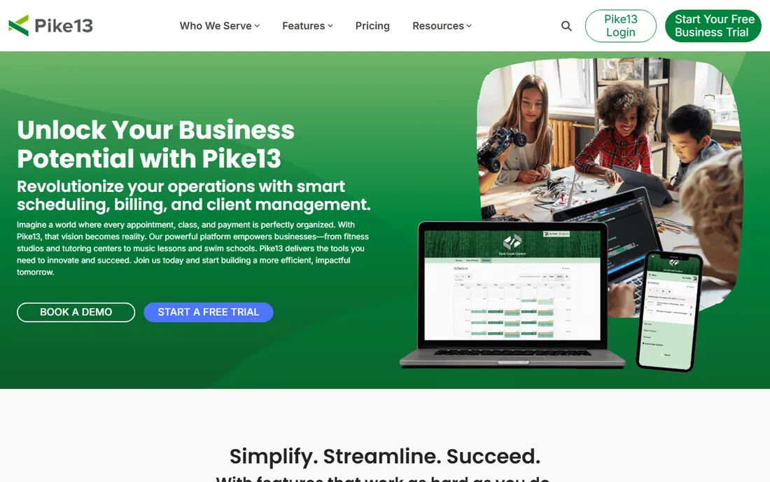 Pike13 homepage