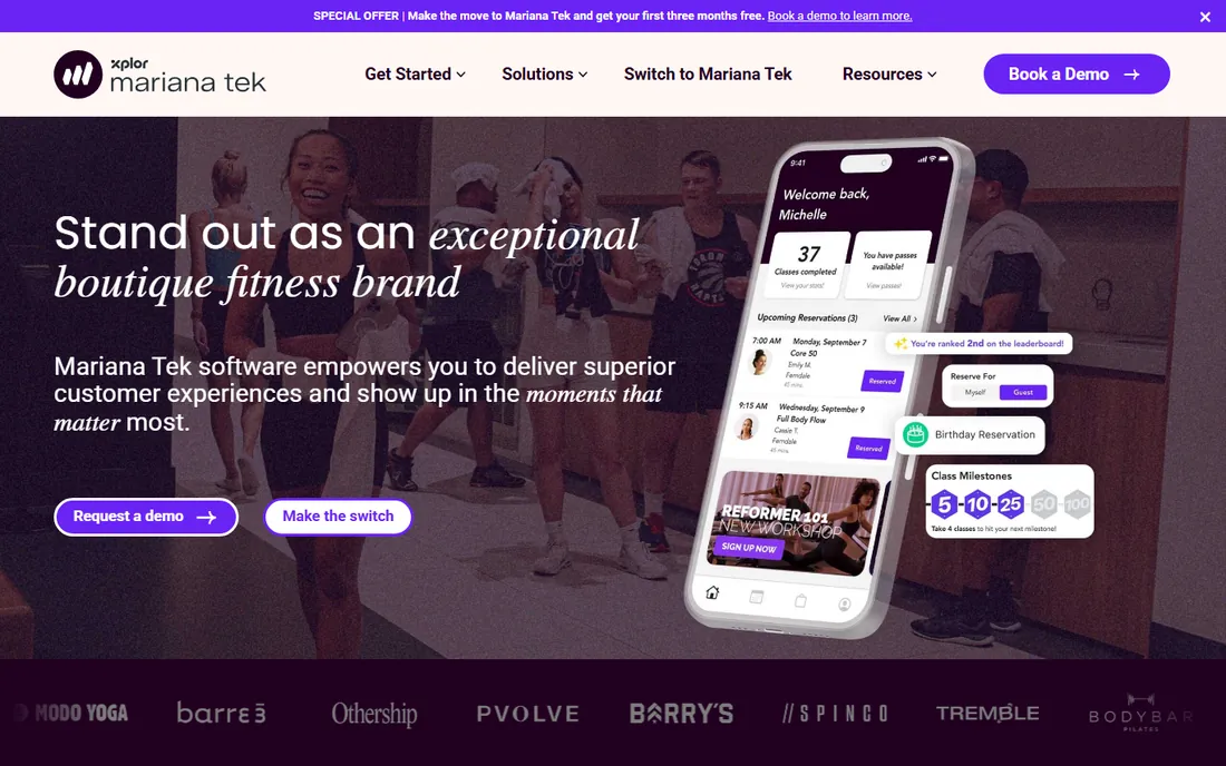 Mariana Tek homepage