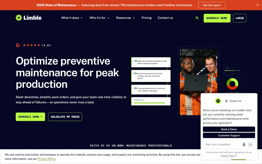 Limble homepage