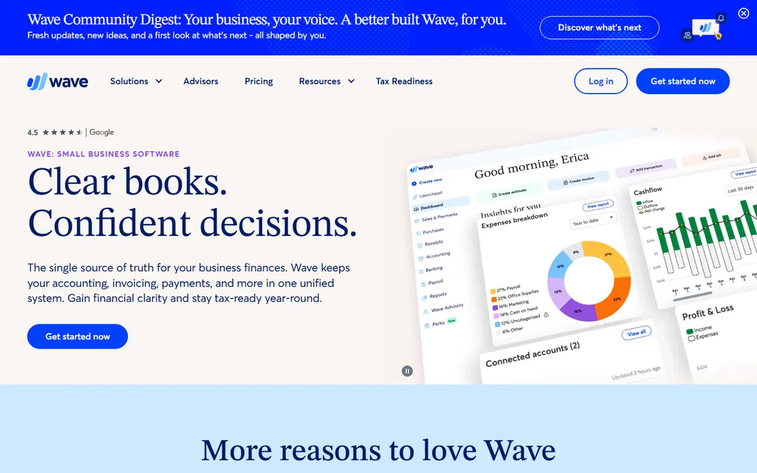Wave homepage