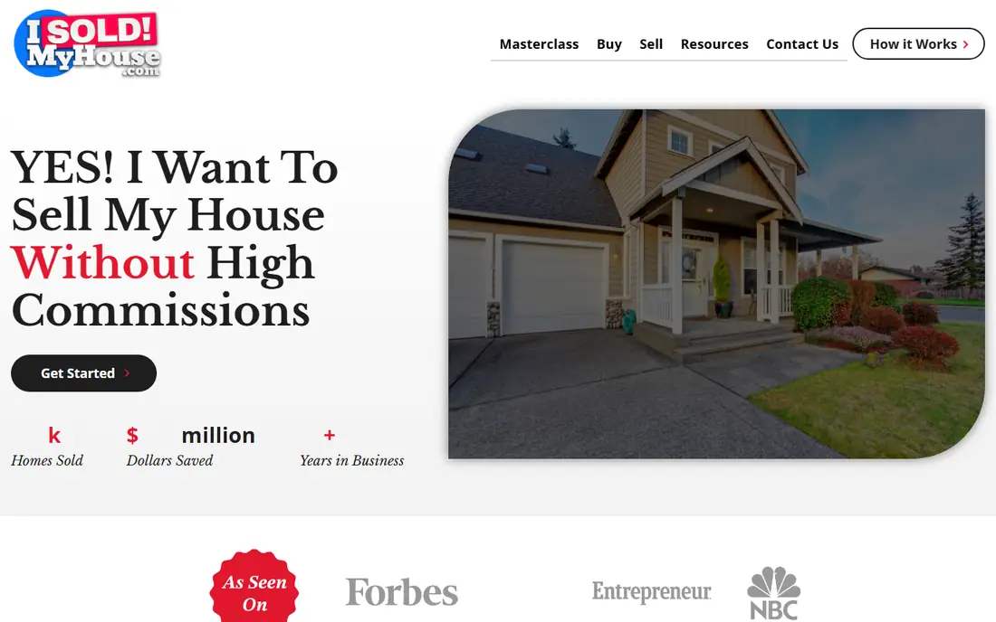 ISoldMyHouse.com homepage