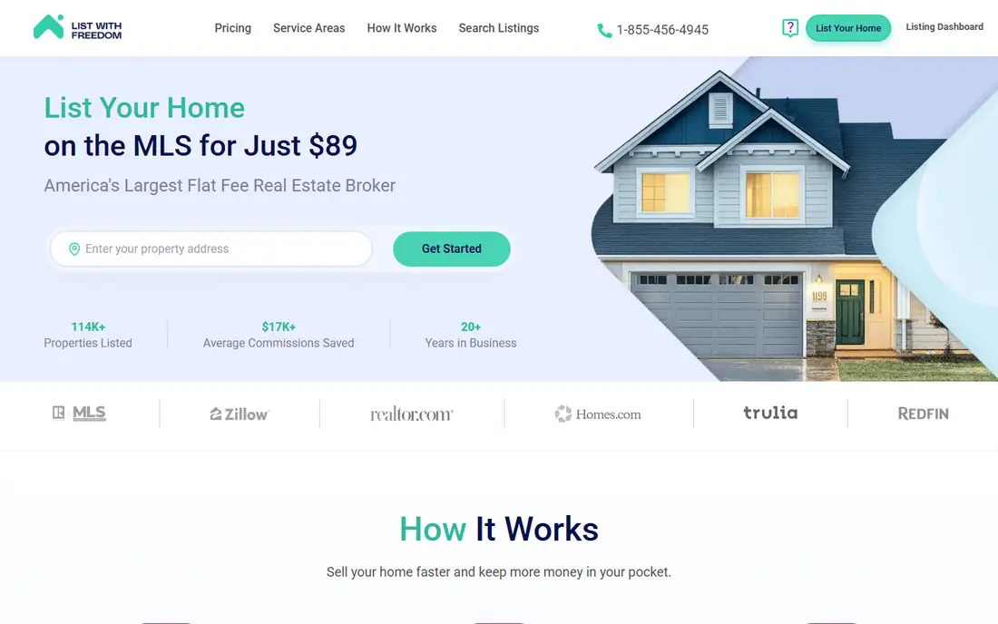 ListWithFreedom homepage