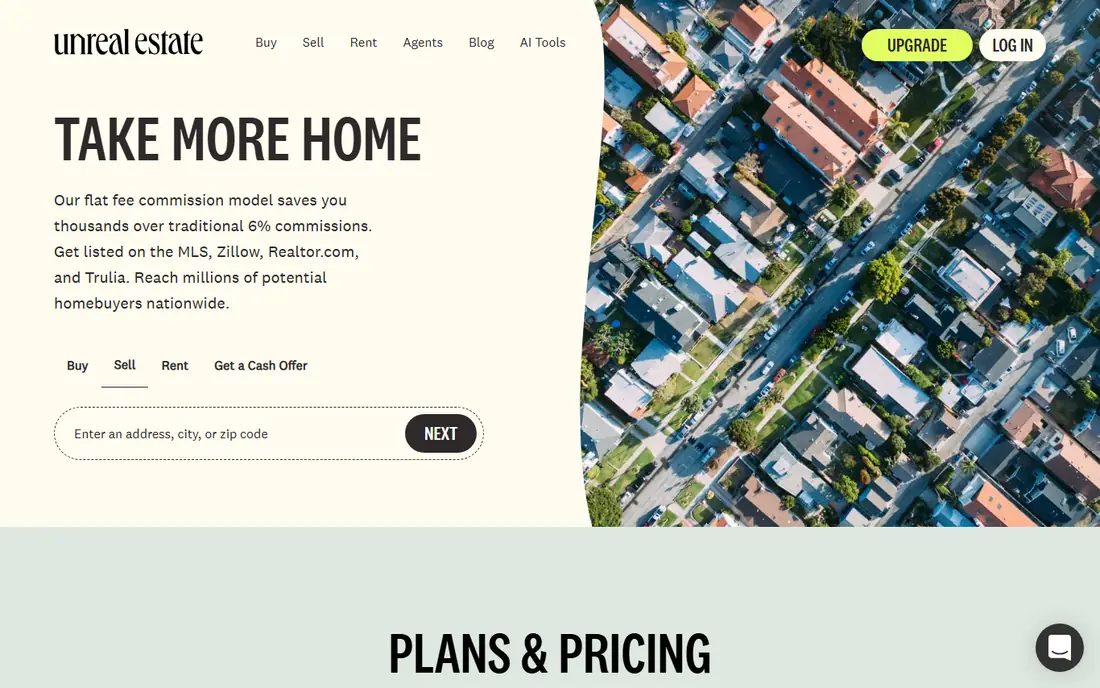 Unreal Estate homepage