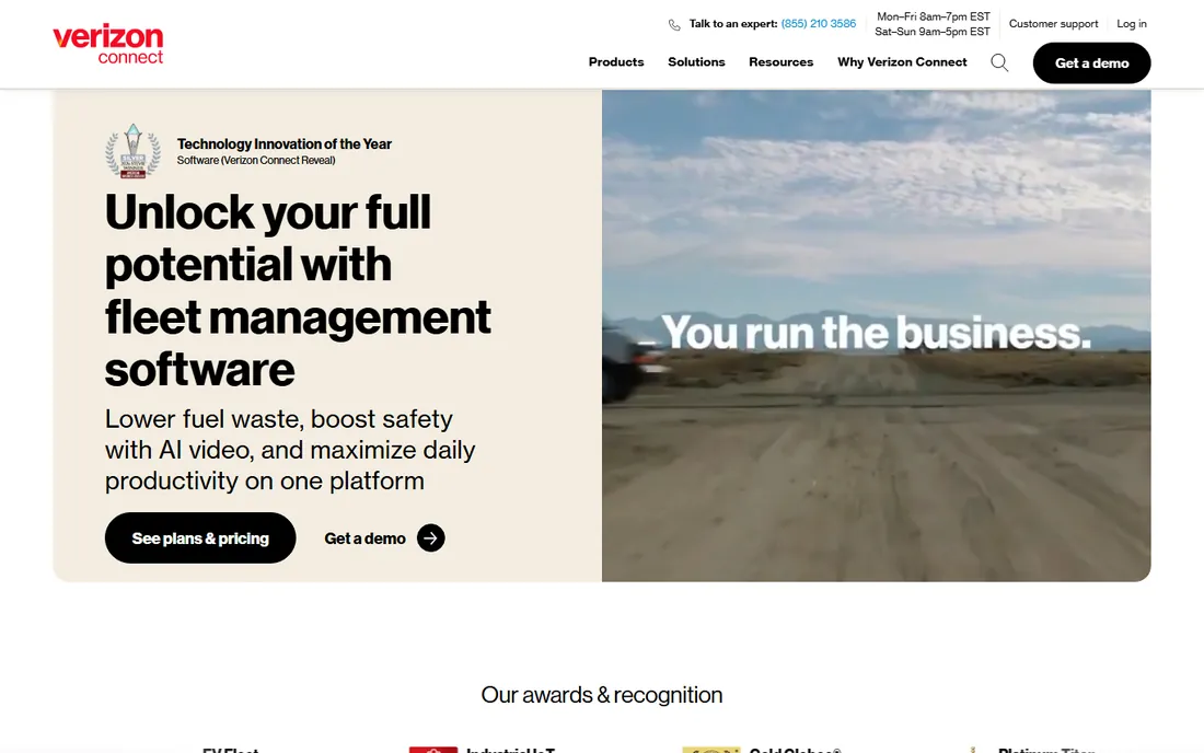 Verizon Connect homepage