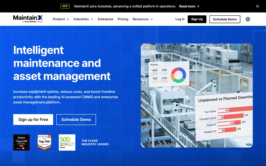 MaintainX homepage