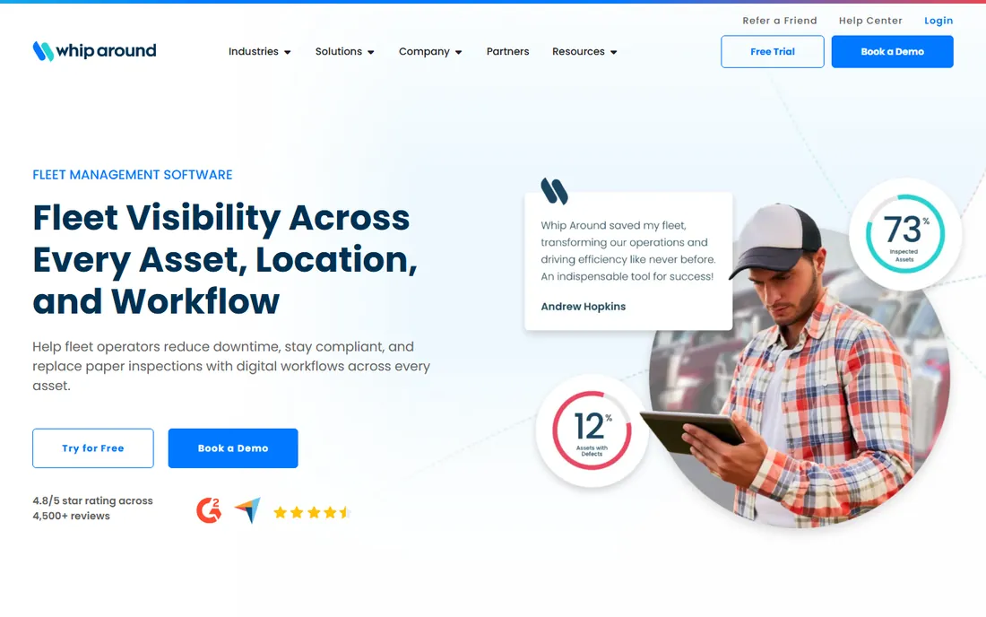 Whip Around homepage