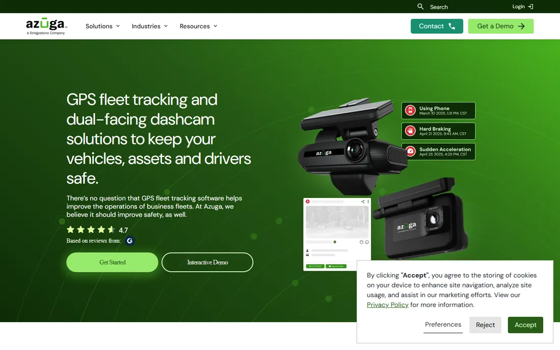 Azuga homepage