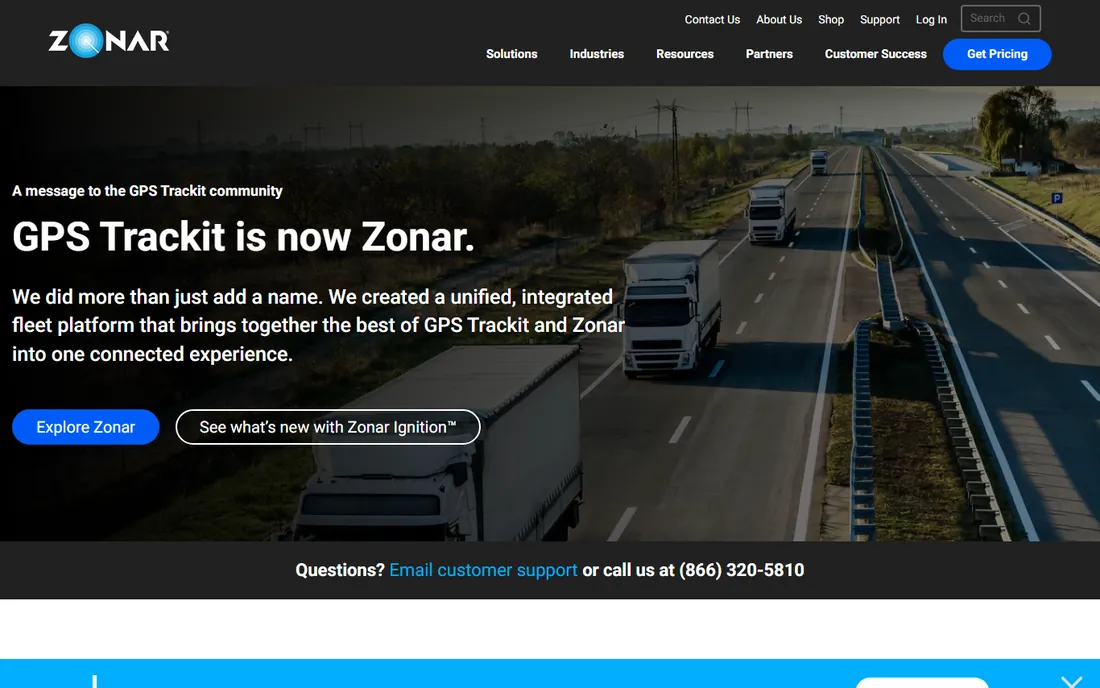 GPS Trackit homepage