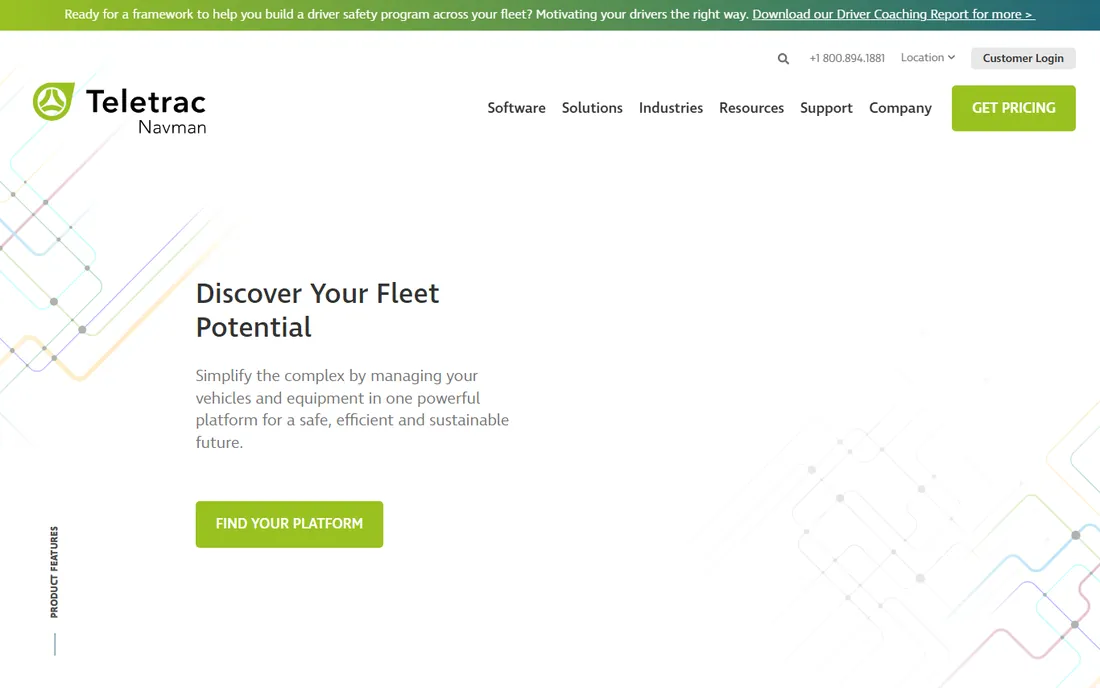 Teletrac Navman homepage