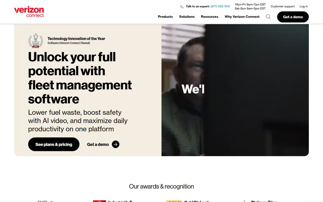 Verizon Connect homepage