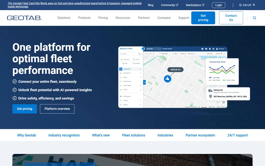 Geotab homepage