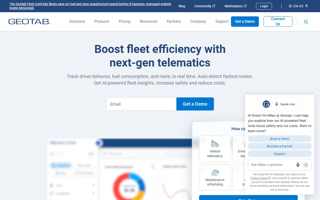 Geotab homepage