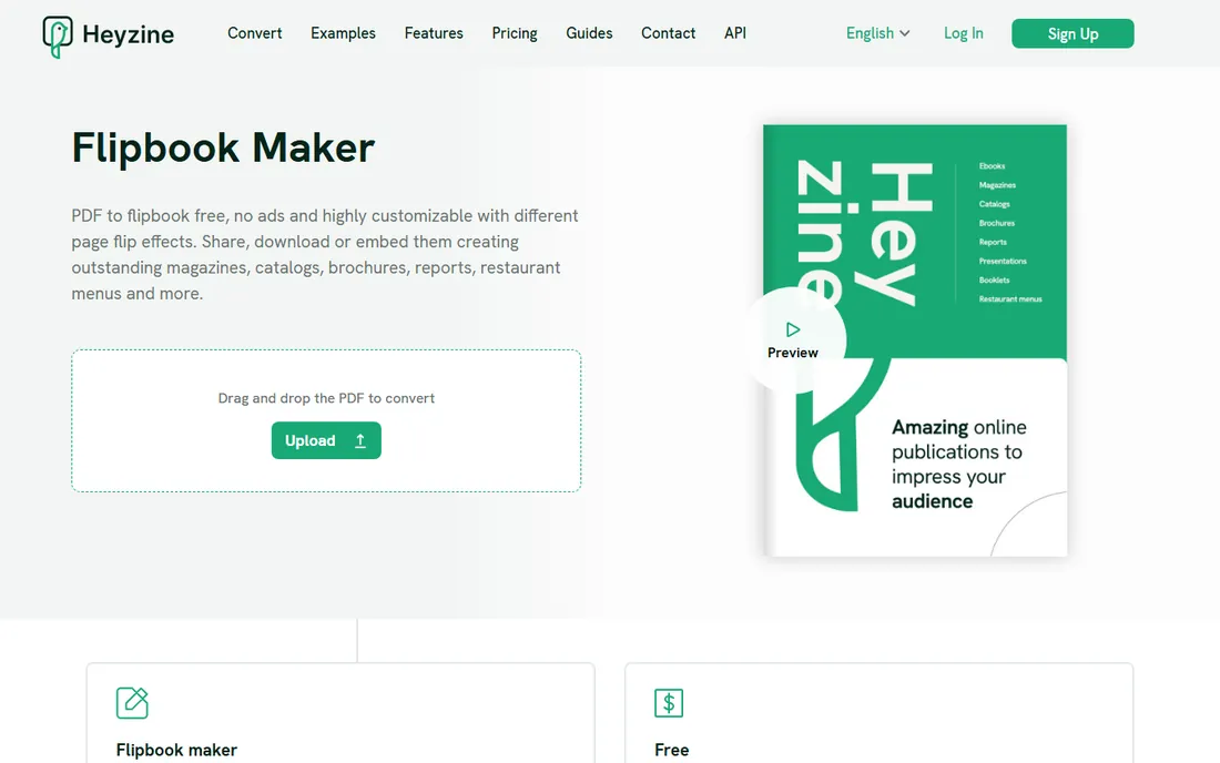Heyzine homepage