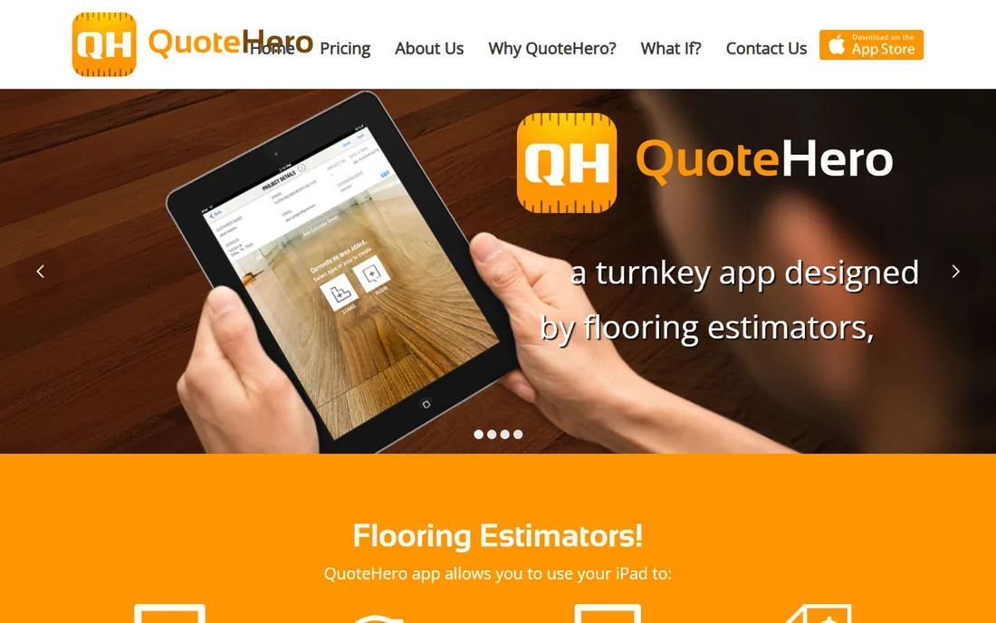 QuoteHero homepage