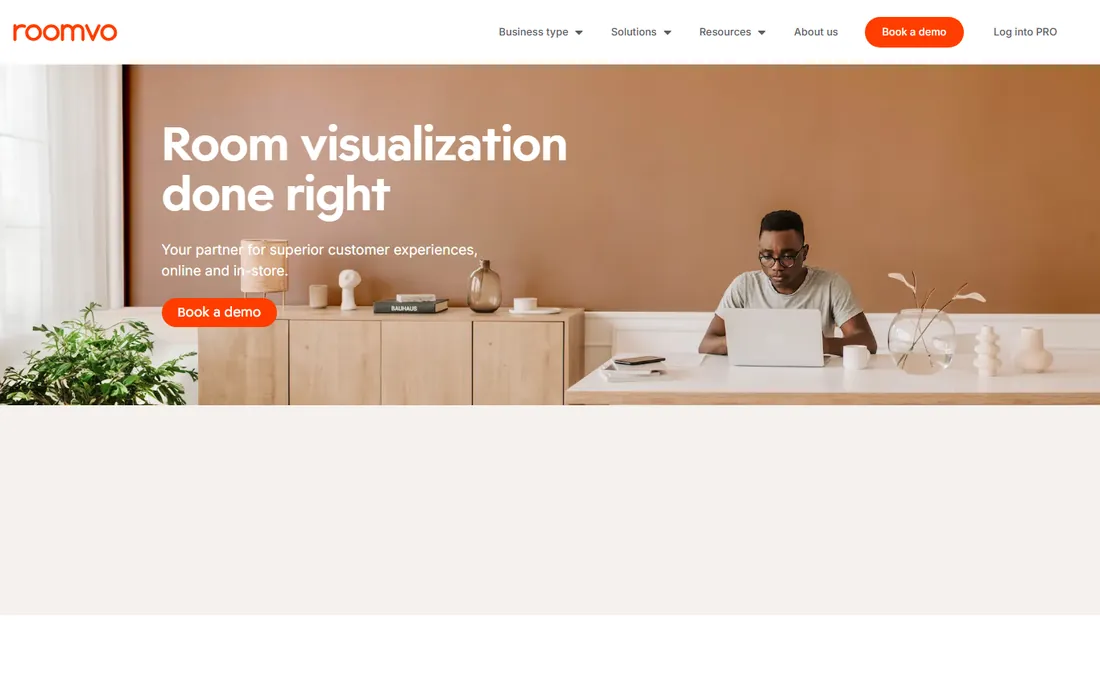Roomvo homepage
