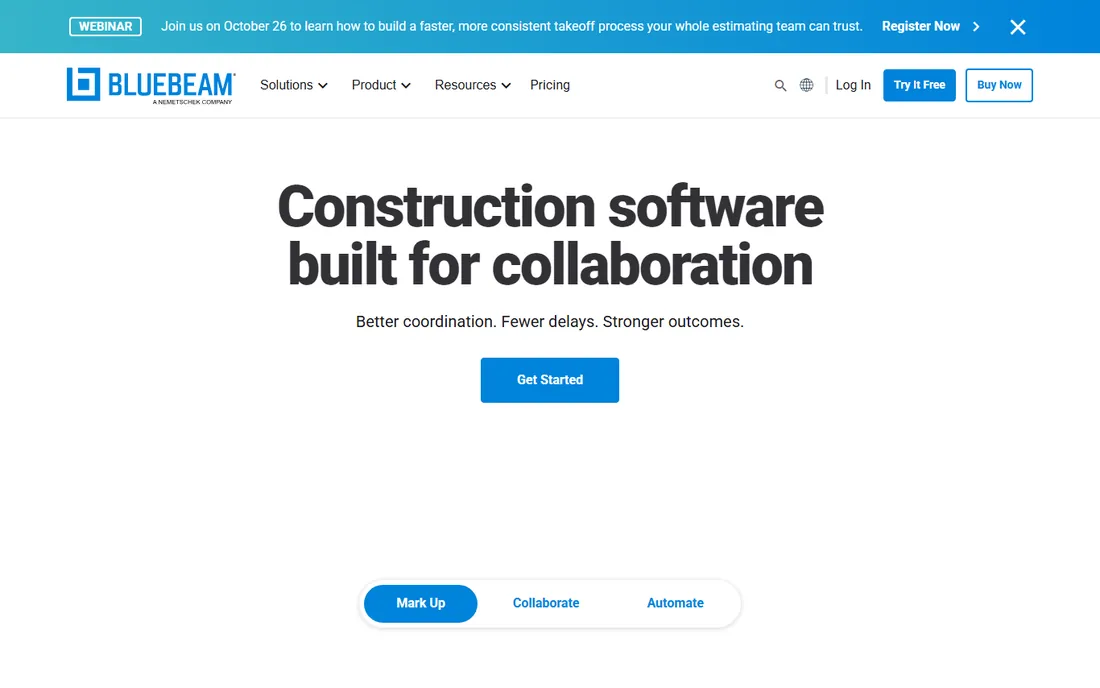 Bluebeam Revu homepage