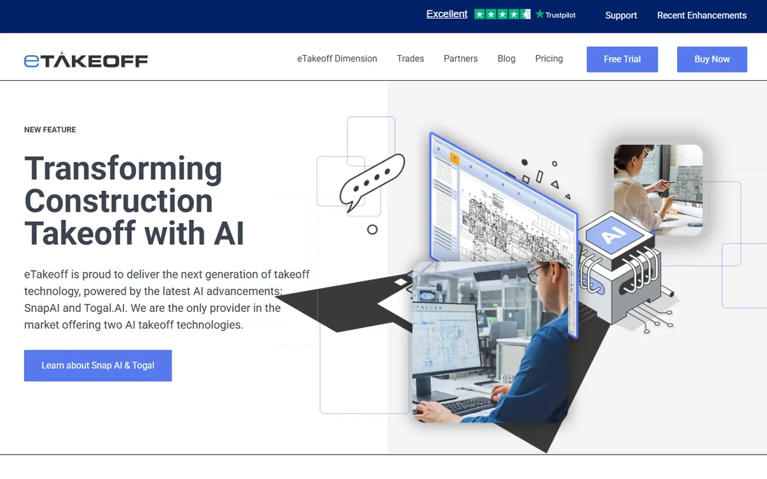 eTakeoff homepage