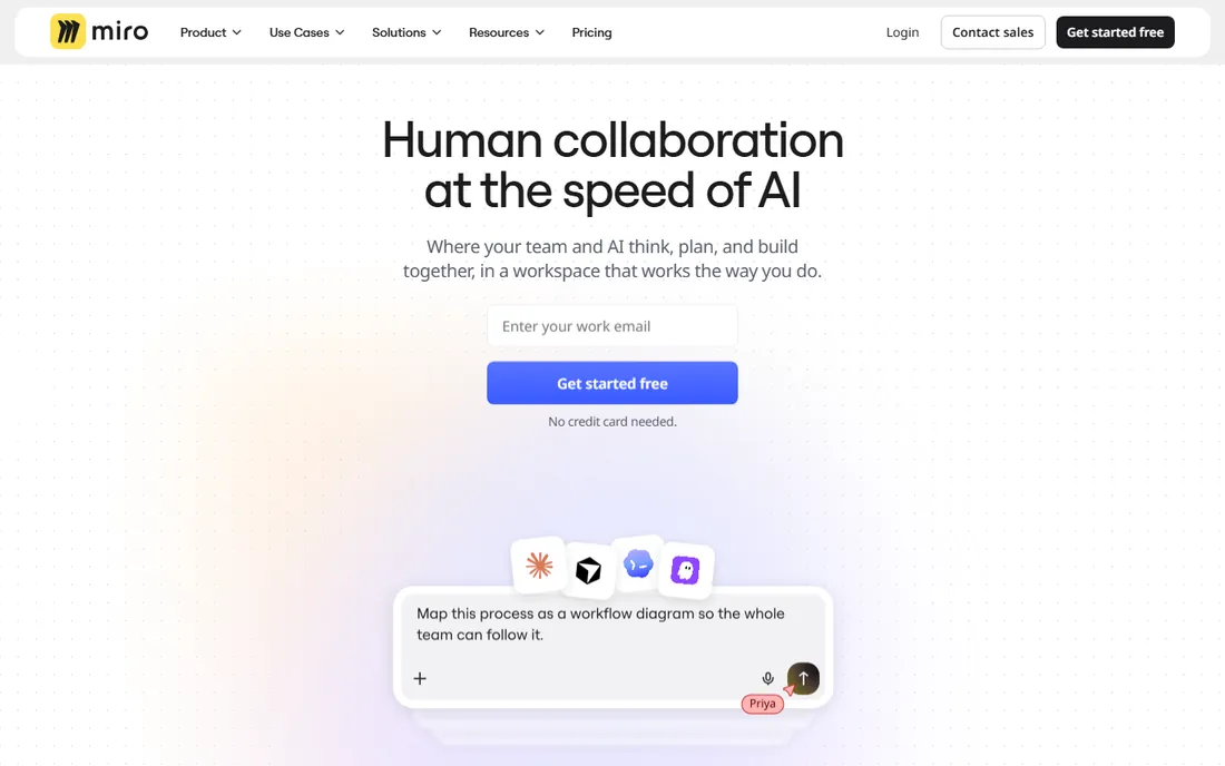 Miro homepage
