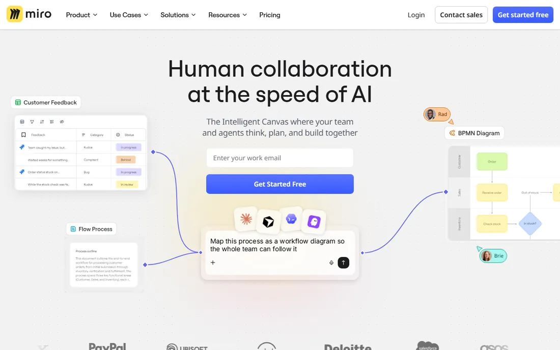 Miro homepage