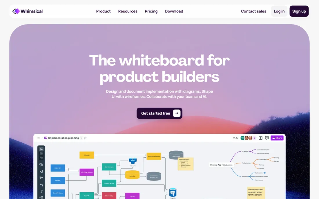 Whimsical homepage
