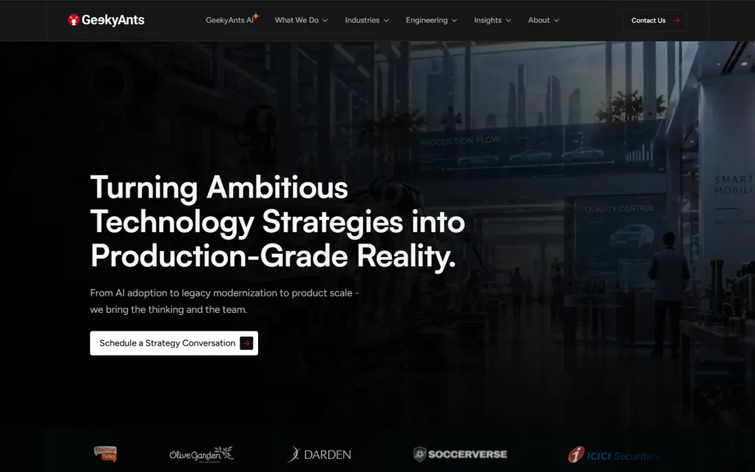 GeekyAnts homepage