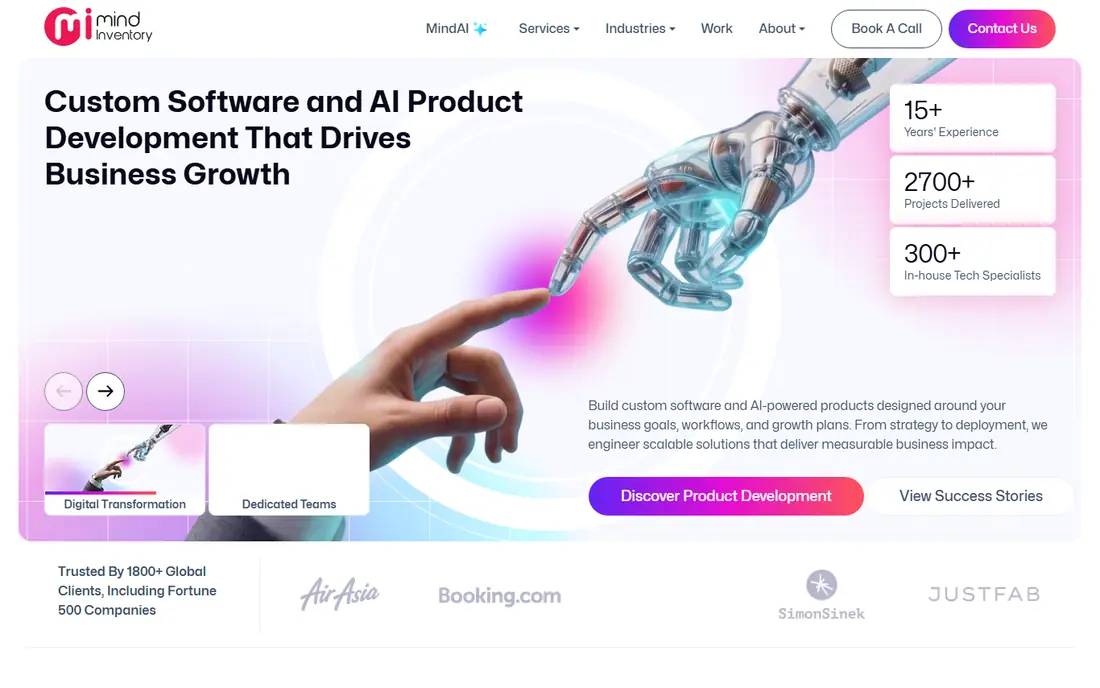 MindInventory homepage