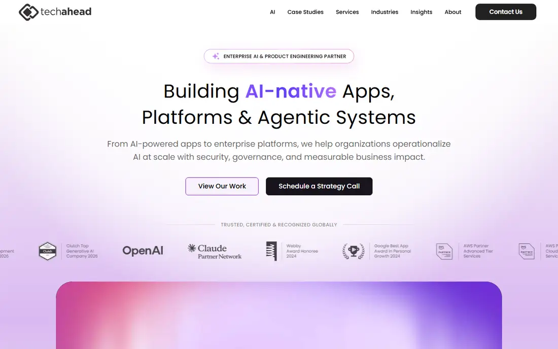 TechAhead homepage