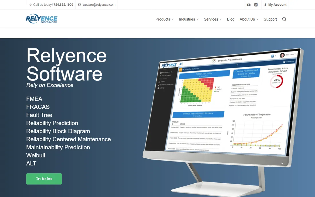 Relyence FMEA homepage