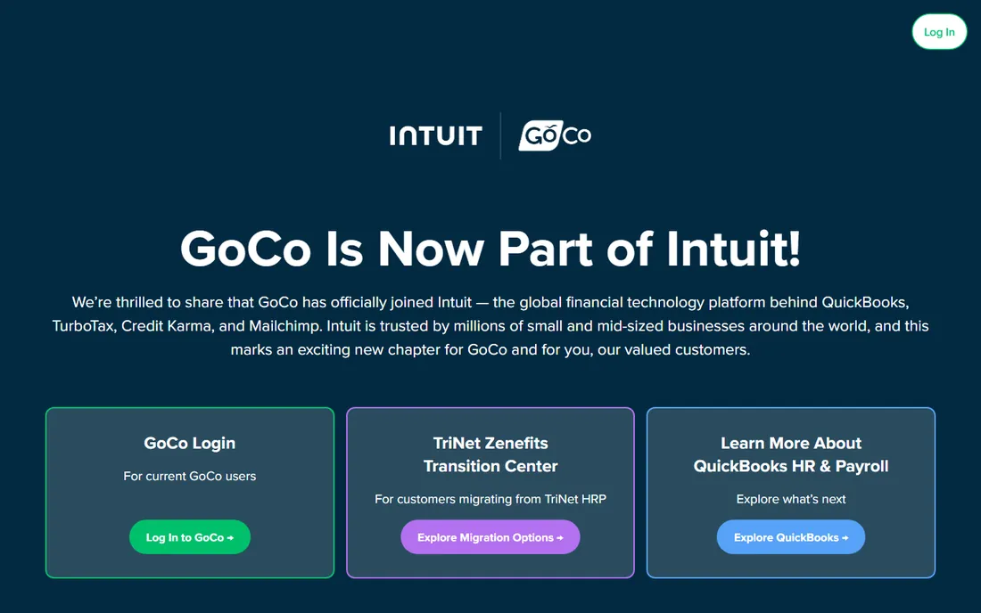 GoCo homepage