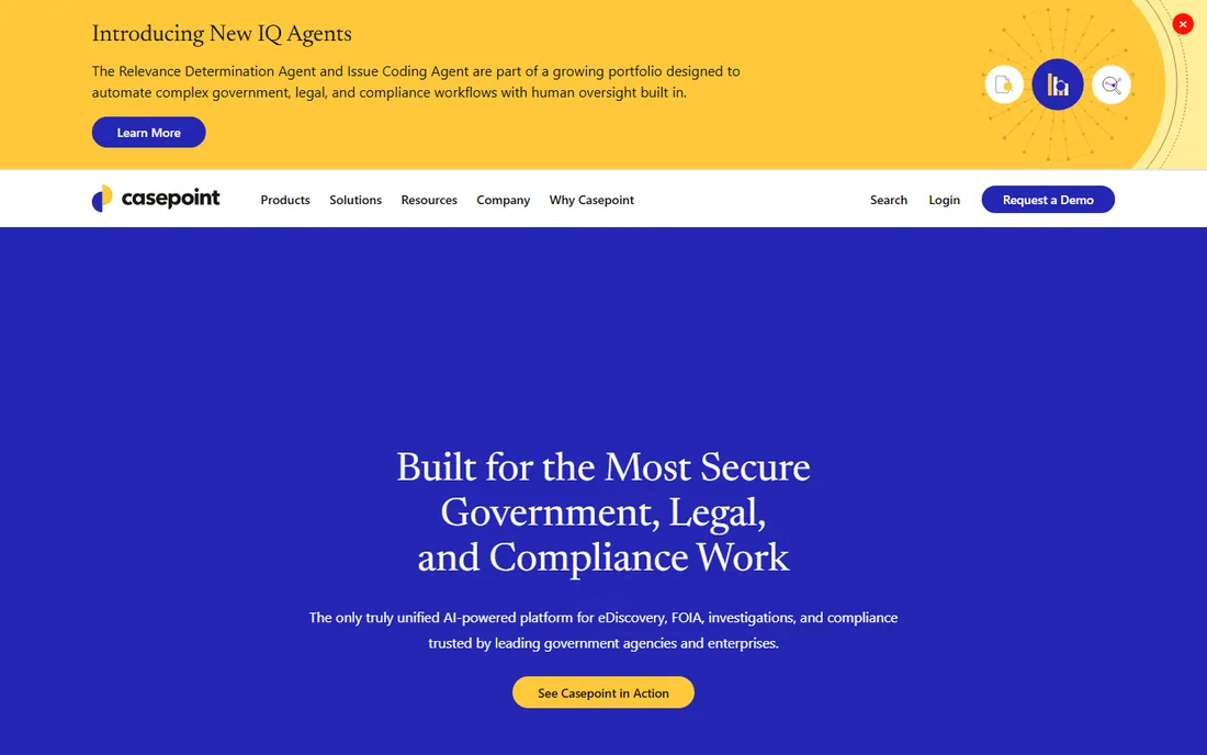 Casepoint homepage