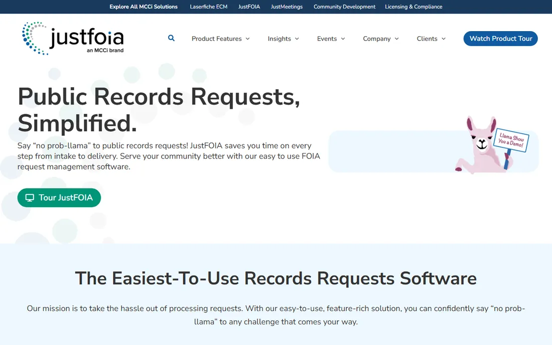 JustFOIA homepage