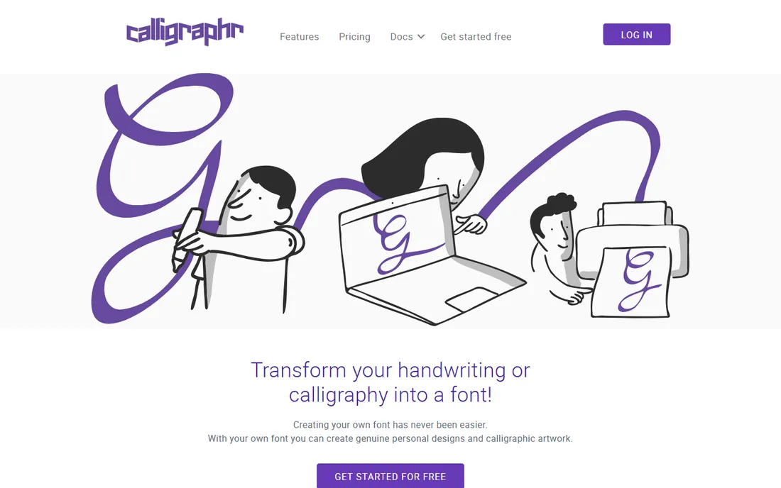 Calligraphr homepage