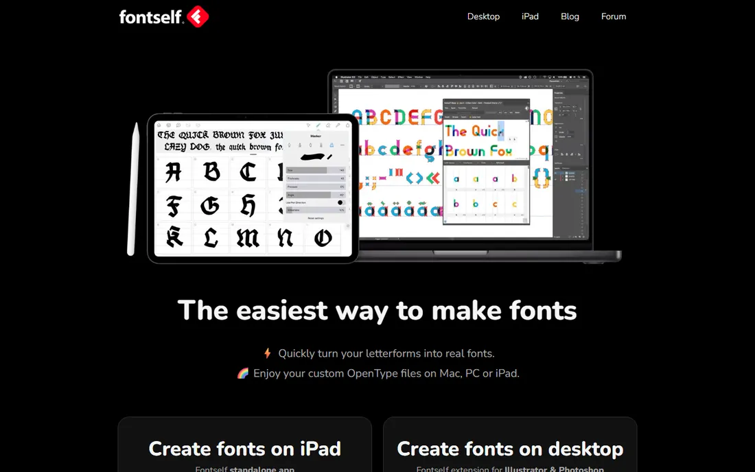 Fontself Maker homepage