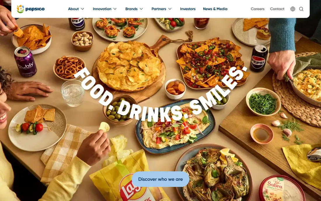 PepsiCo homepage