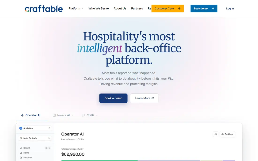 Craftable homepage