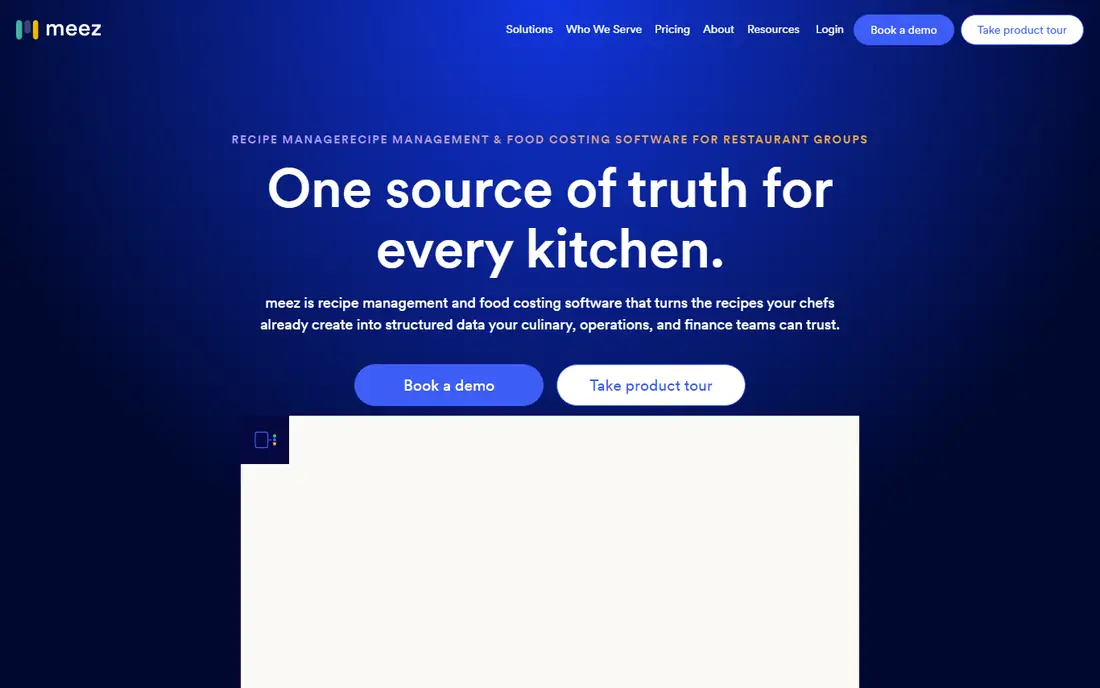 meez homepage